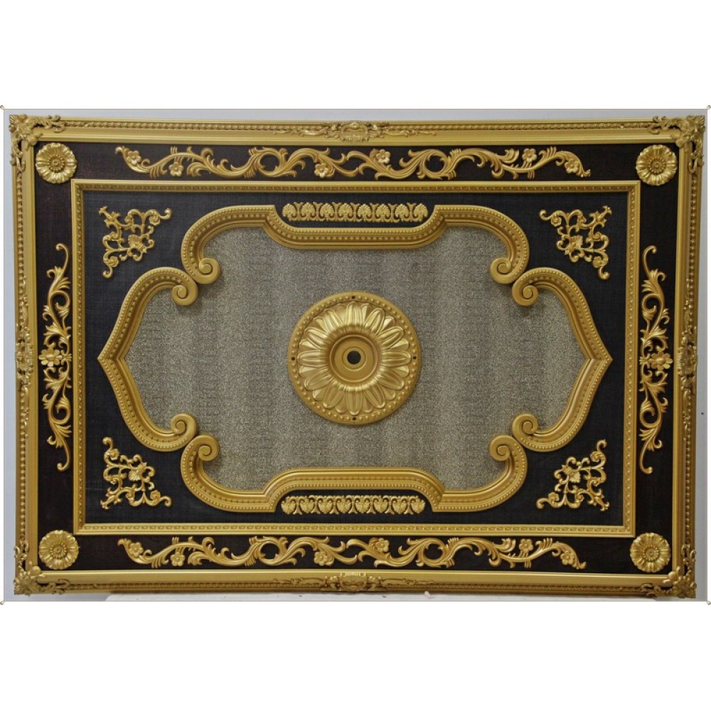 140x200 Cm Dikdortgen Osmanli Saray Tavan S-305 Avize Gobegi Altin Varak Kaplamali 3D